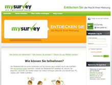 Tablet Screenshot of de.mysurvey.com